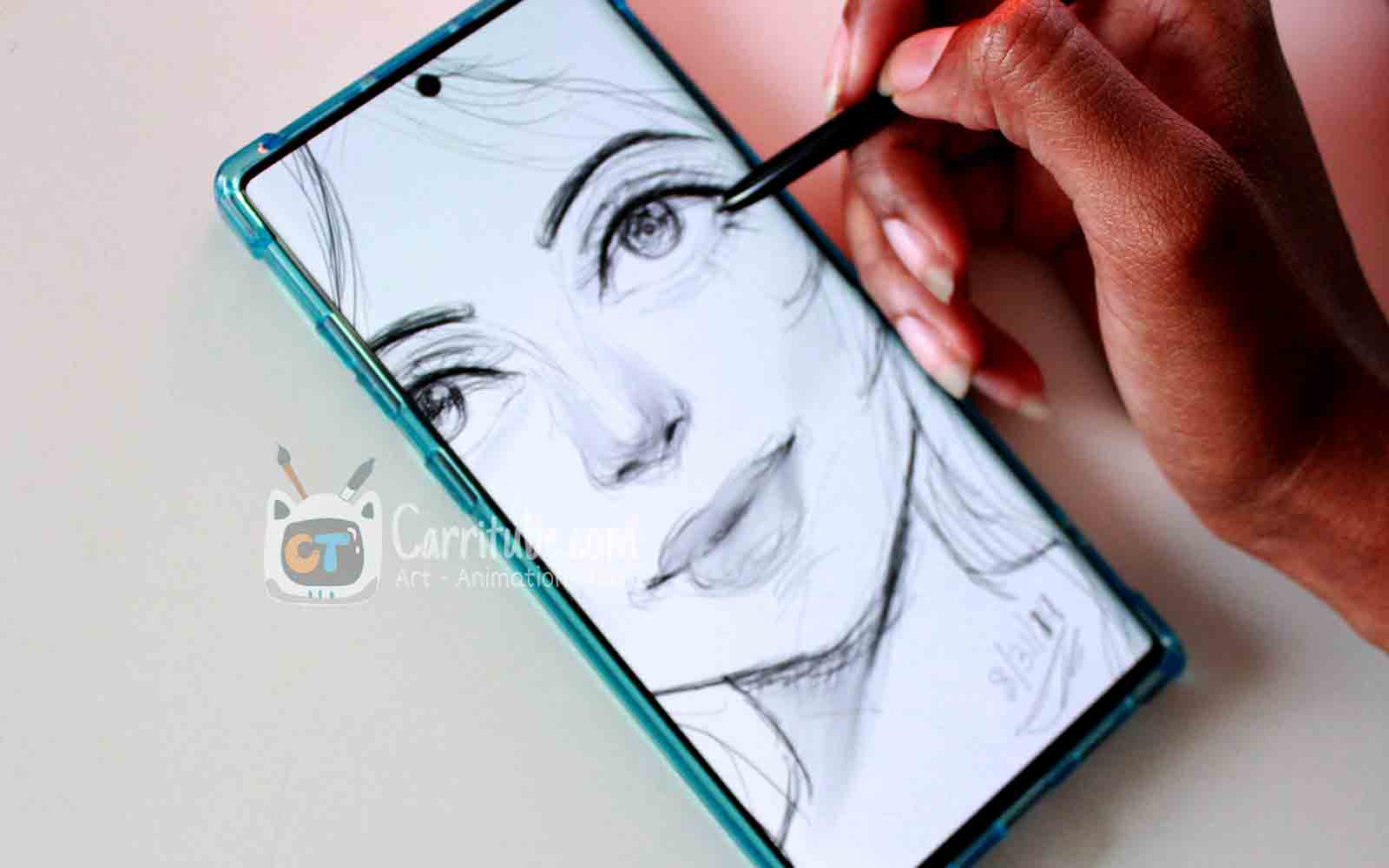 note 10 sketch of a girl